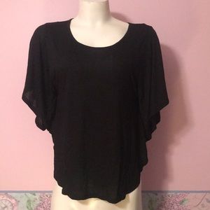 EXPRESS Black butterfly sleeve top